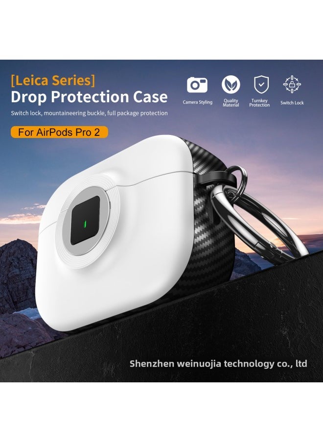 Generic - Airpodspro2 Earphone Set For Apple Headphone Lock Soft Shell Protective Shell 3 Generation Creative Earphone Case-Color:Light Blue-Applicable Models:Airpods Pro - Image 1