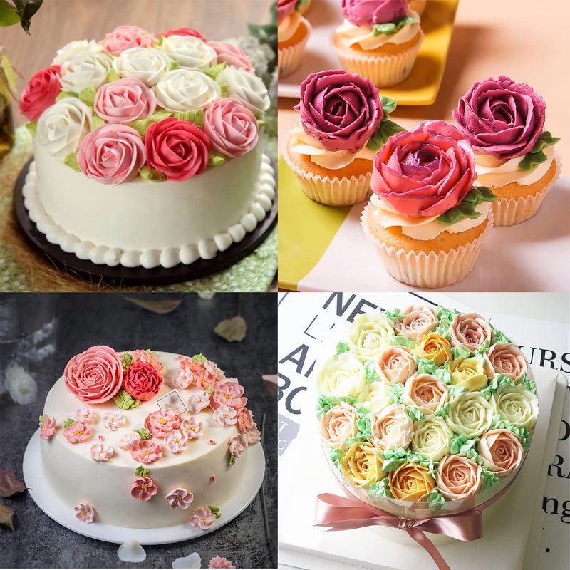 Hendiy 7Pcs/Set Cake Decorating Tips Set Cream Icing Piping Rose Nozzle Pastry Fondant Decorating Tools - Image 4