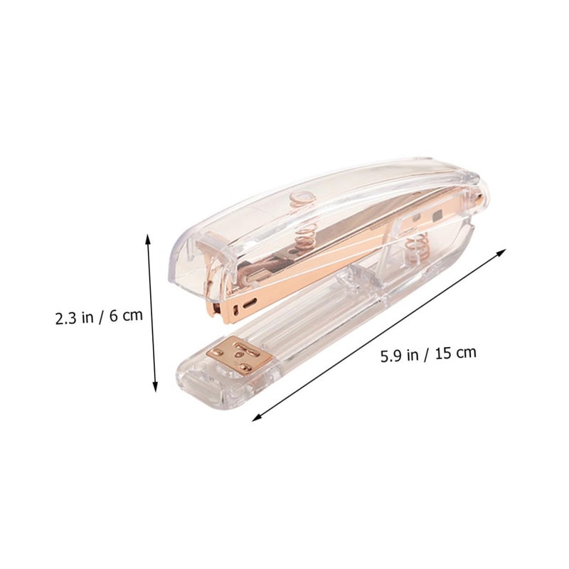 Mini Heavy Duty Hand Stapler 2 Pack Rose Gold And Silver Office Desk Document Binding Tool - Image 4