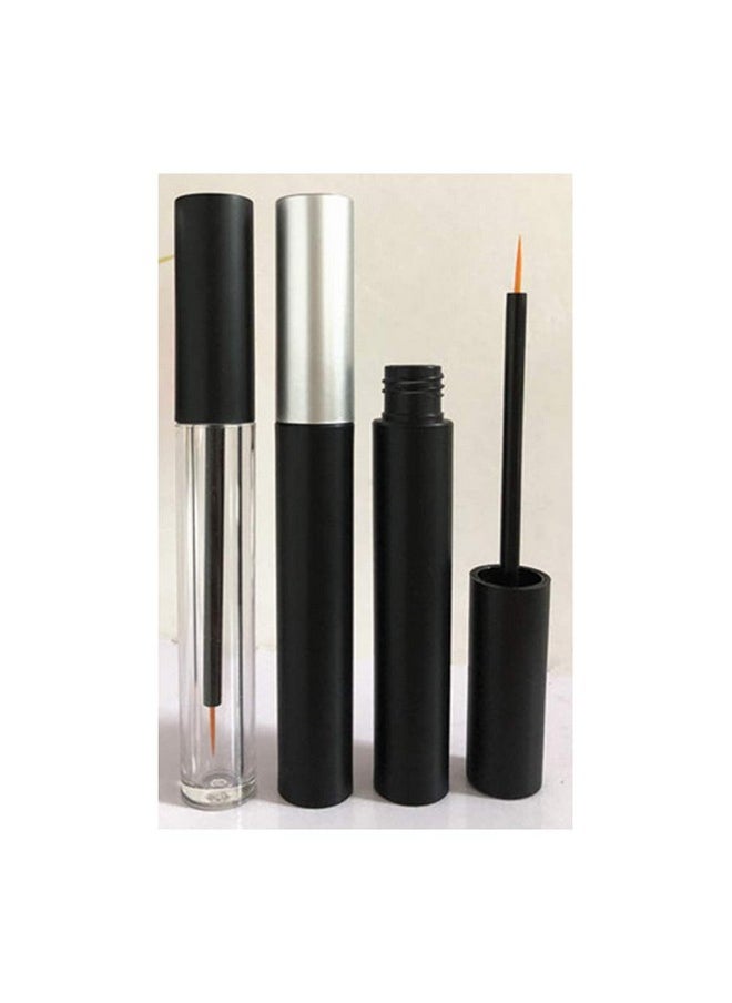 lasenersm 3 Pieces 5Ml Empty Eyeliner Tubes Refillable Eyelash Growth Liquid Bottle Plastic Eyeliner Vials Tube With Brush Eyelash Growth Oil Mascara Tube For Cosmetics Come With 2 Mini Palstic Funnels  - Image 5
