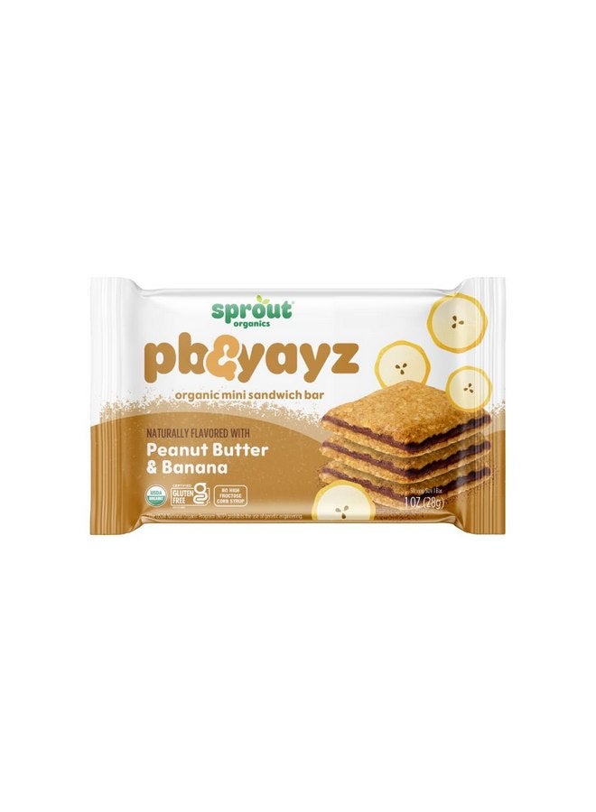 Sprout Organics, PB & Yayz Toddler Snack Bars, Peanut Butter & Banana, 5 Individual Bars 1.02 oz Each (6-boxes) - Image 3