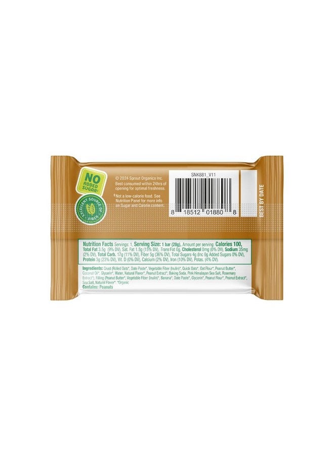Sprout Organics, PB & Yayz Toddler Snack Bars, Peanut Butter & Banana, 5 Individual Bars 1.02 oz Each (6-boxes) - Image 4