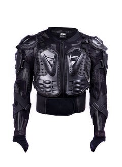 Motorcycle Armor Jacket,Full Body Armor Made of Nylon Abrasion-Resistant Material,Full Protection for Shoulders/Spine/Chest/Arms,Easily Adjustable for Motocross/Mountain Biking(Black L)