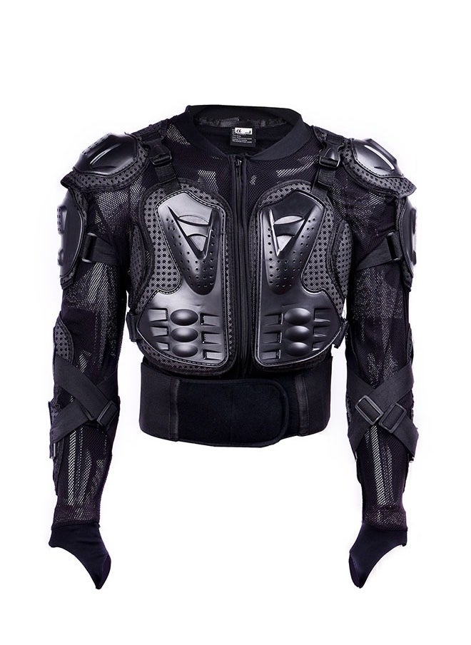 Generic - Motorcycle Armor Jacket,Full Body Armor Made of Nylon Abrasion-Resistant Material,Full Protection for Shoulders/Spine/Chest/Arms,Easily Adjustable for Motocross/Mountain Biking(Black L) - Image 1