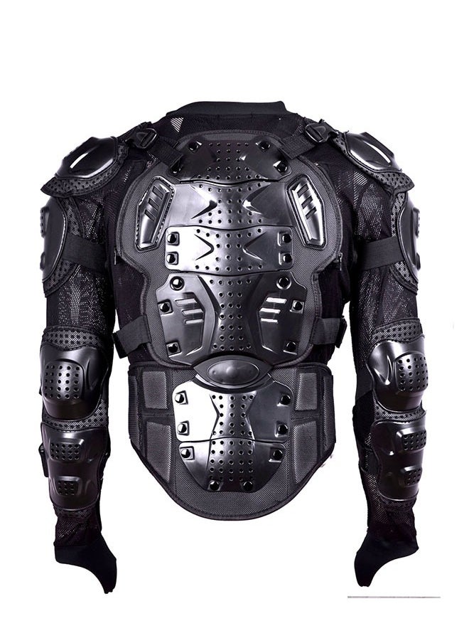 Generic - Motorcycle Armor Jacket,Full Body Armor Made of Nylon Abrasion-Resistant Material,Full Protection for Shoulders/Spine/Chest/Arms,Easily Adjustable for Motocross/Mountain Biking(Black L) - Image 1