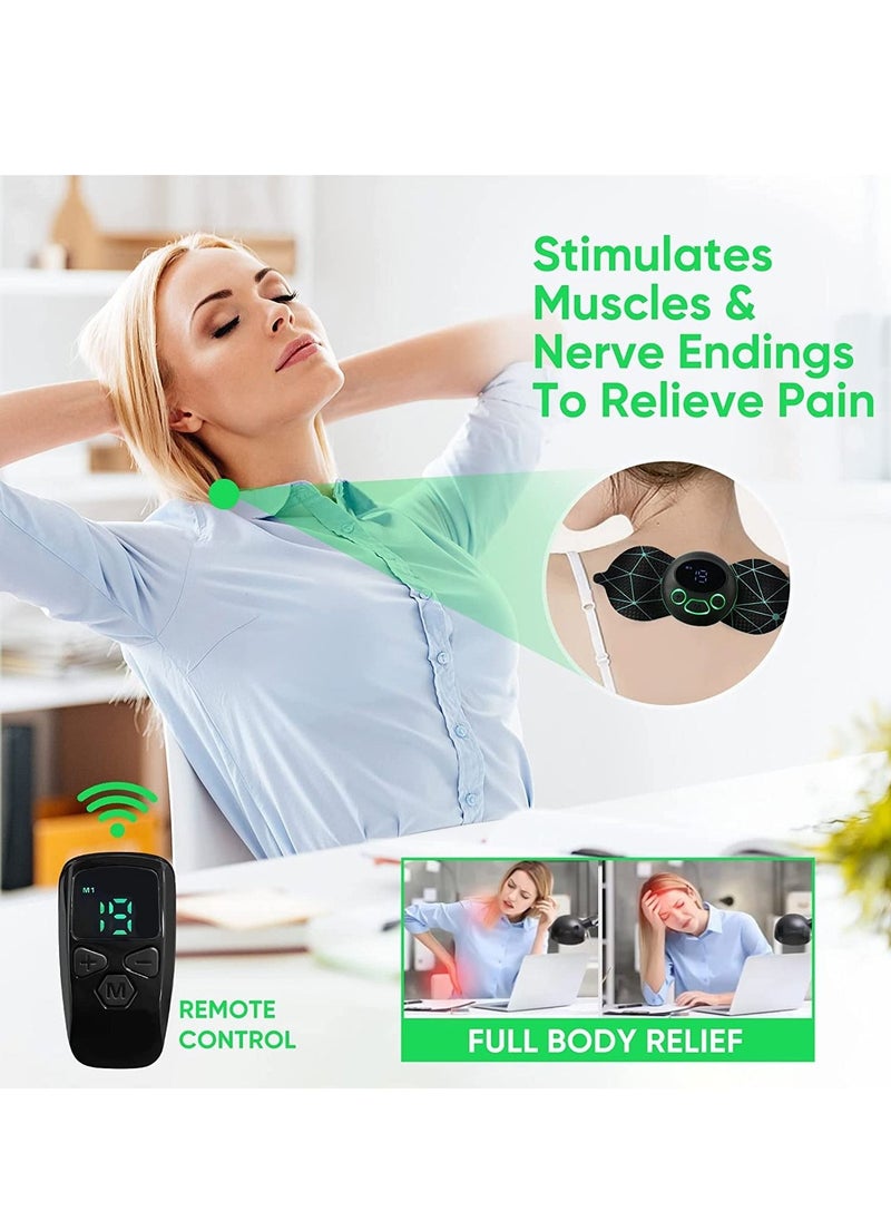 DMG TECH Electric Massagers, DMG Microcurrent EMS Massage Device, Portable Neck Massager for Pain Relief, Bioelectric Acupoints Massager Mat for Arms Neck Shoulder Back Waist Legs, 8 Modes 19 Levels Cordless  - Image 2