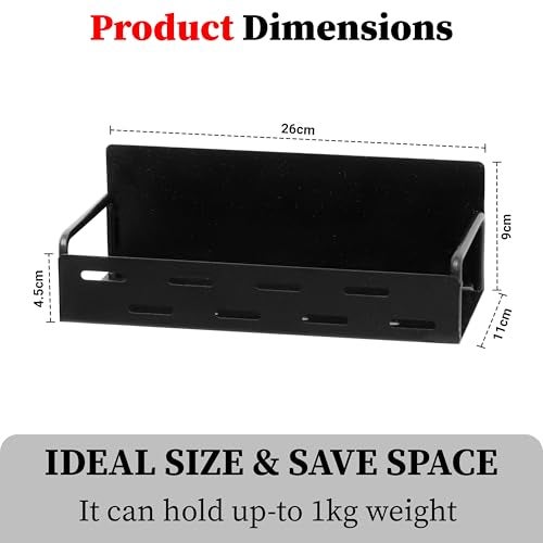 Livzing 3Pcs Magnetic Shelf for Fridge - Magnetic Spice Rack For Refrigerator - Fridge Side Storage Rack - Kitchen Organizer Rack - Floating Shelves for Washing Machine, Microwave Oven (26x11X9 cm) - Image 3