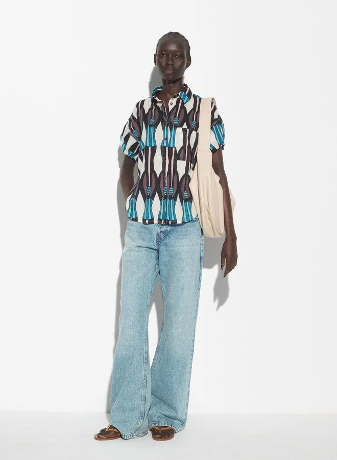 بارفوا قميص قطني مطبوع