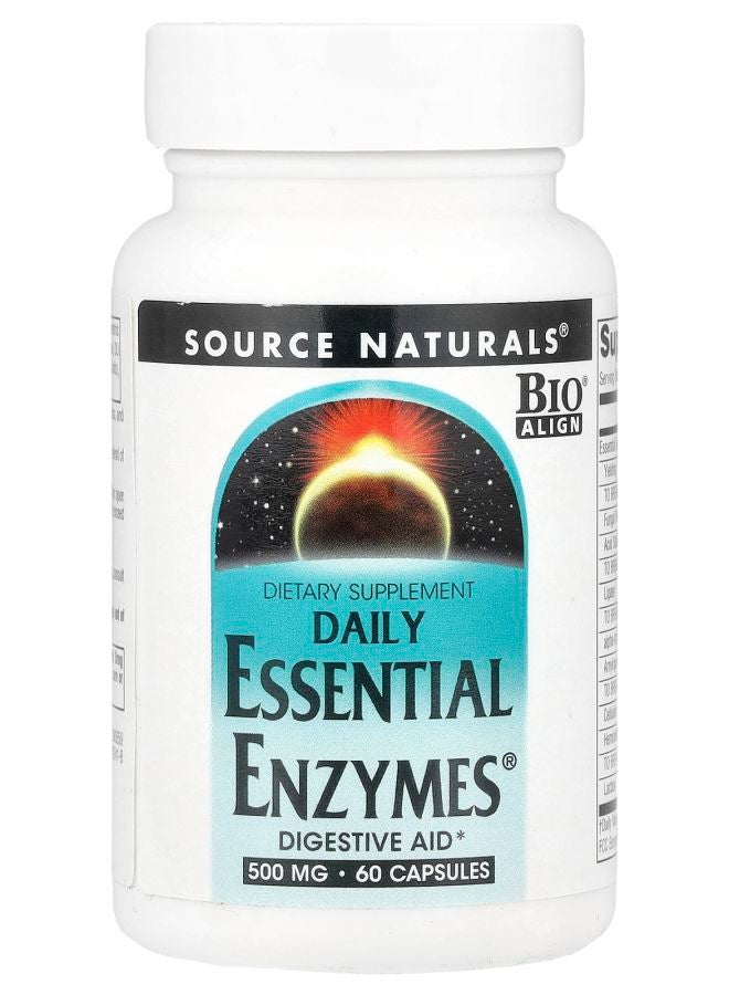 Daily Essential Enzymes® 500 mg 60 Capsules
