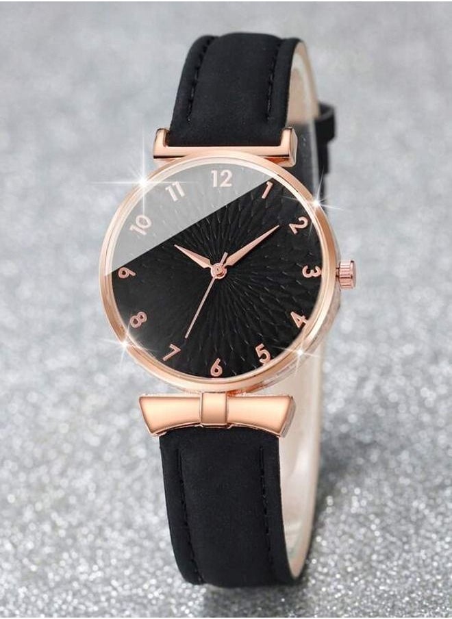 Geneva Women's Water Resistant Leather Analog Watch Set  - Image 3