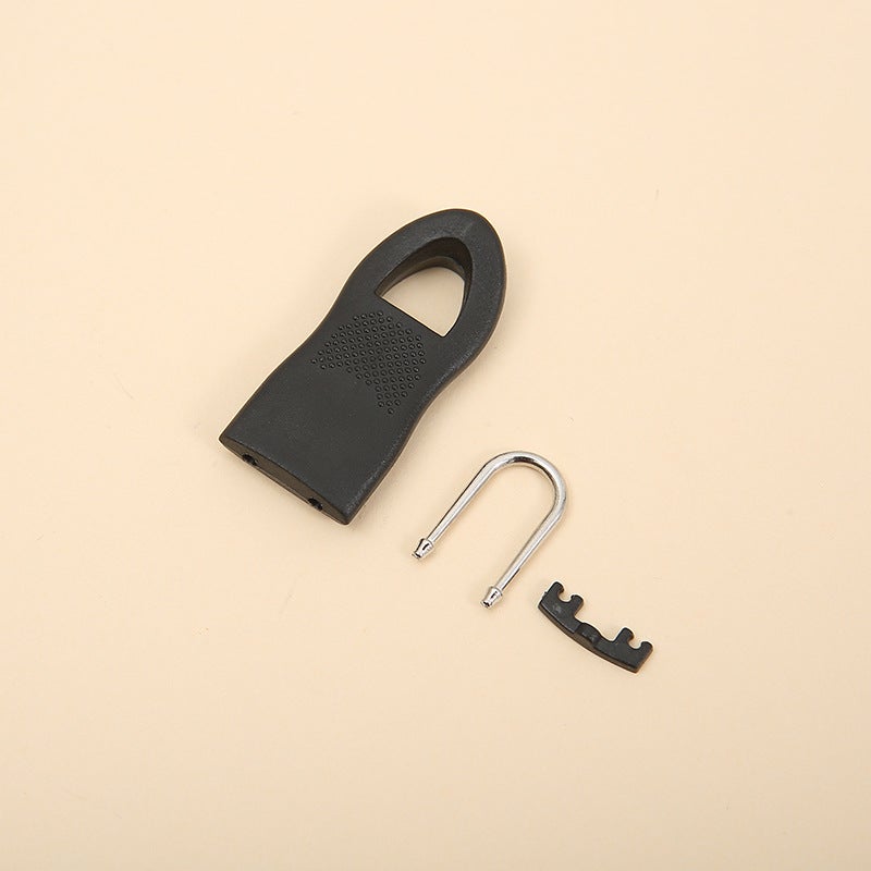 Tool-Free Detachable Zipper Pull Tab for Garments, Shoes Black rubber large