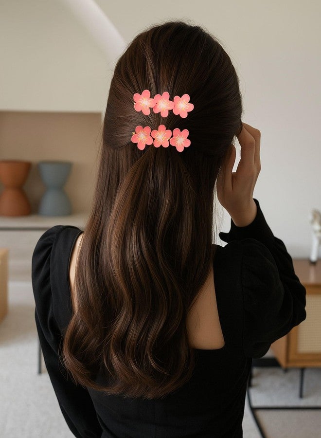 Luxelocks Set of 12 piece, Cherry Blossom Hair Clips, Pink and White Floral Design, alligator hair clip for women and girls - Image 3