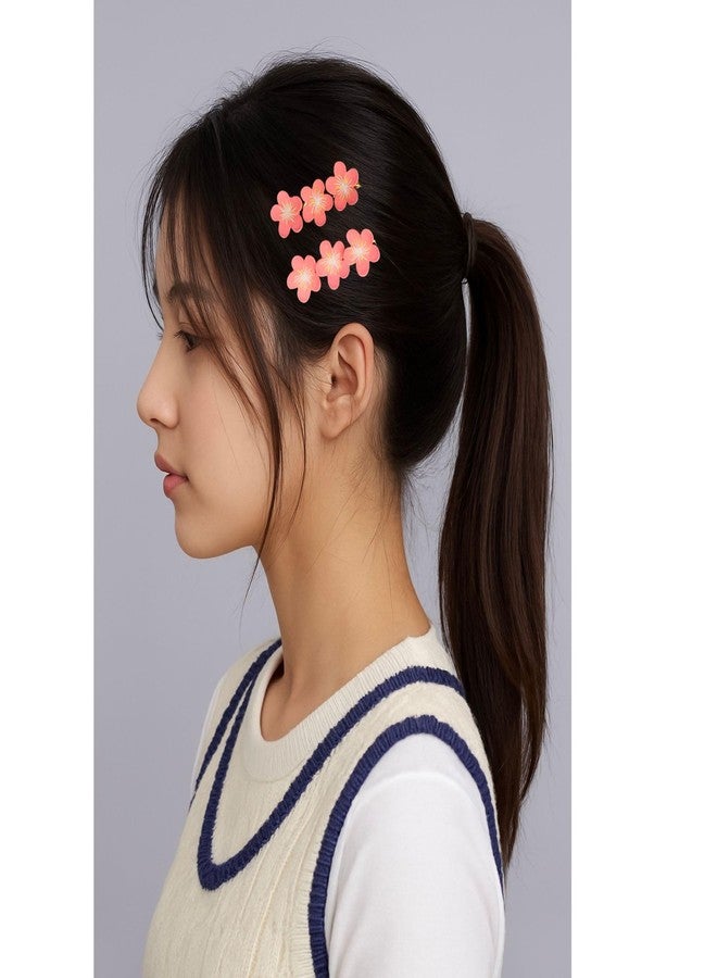 Luxelocks Set of 12 piece, Cherry Blossom Hair Clips, Pink and White Floral Design, alligator hair clip for women and girls - Image 5