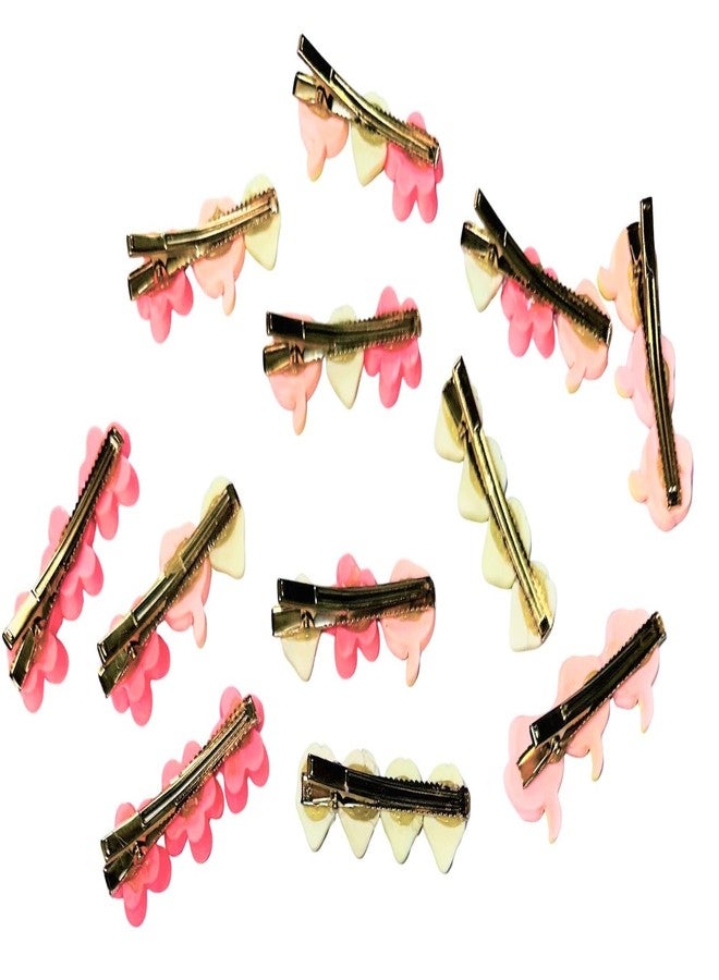 Luxelocks Set of 12 piece, Cherry Blossom Hair Clips, Pink and White Floral Design, alligator hair clip for women and girls - Image 4