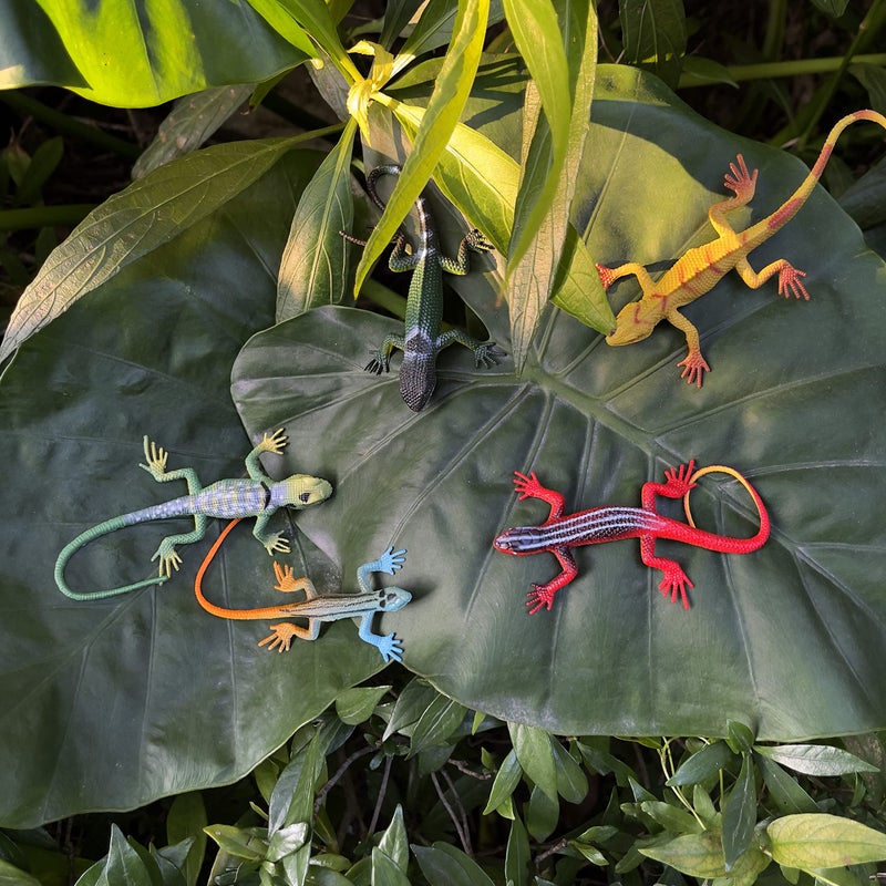 NAKIMO Plastic Lizard Toys Artificial Model Reptile Realistic Rubber Lizard Animal Figures for Halloween Party Decoration, Practical Joke and Educational Toys, 12Pcs - Image 4