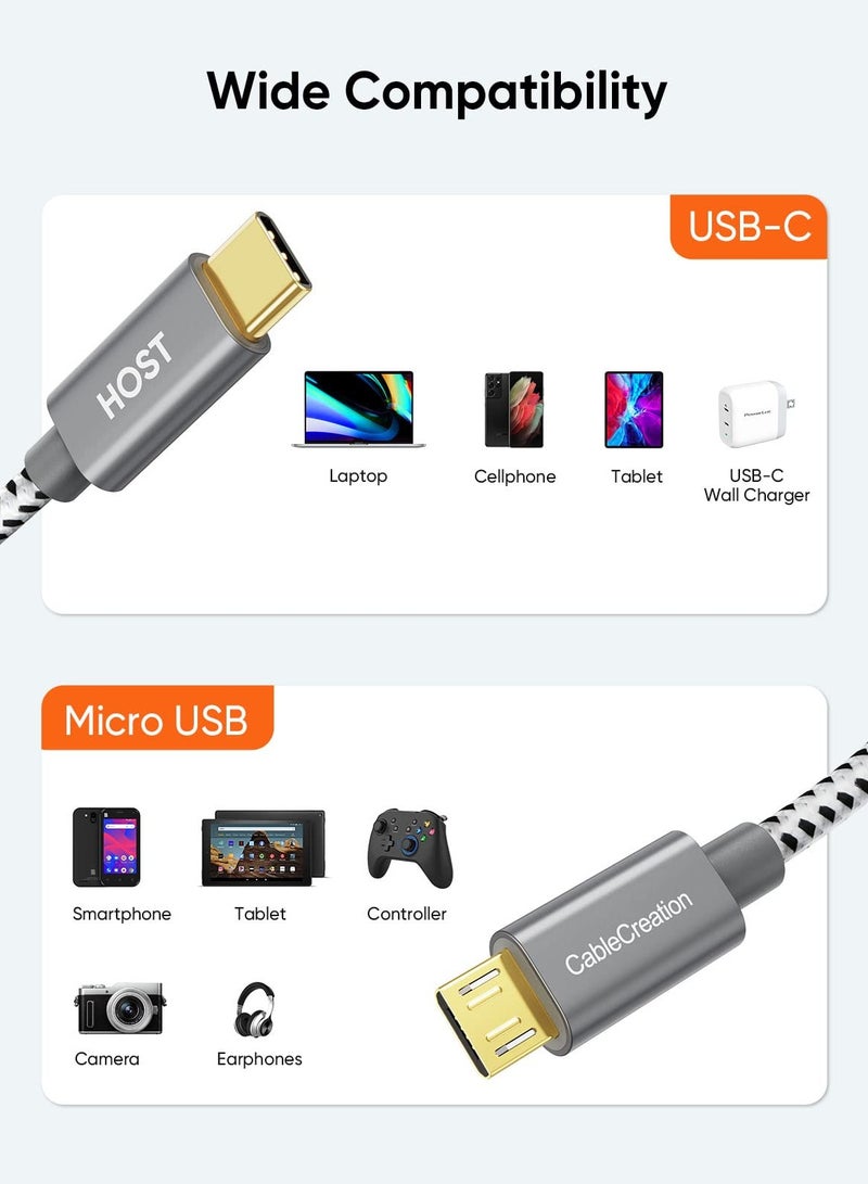 CableCreation Type Usb-c to Micro Usb 2.0 Cable 0.65ft Short Type C Cable for Galaxy S8 and S8 Plus - Image 3