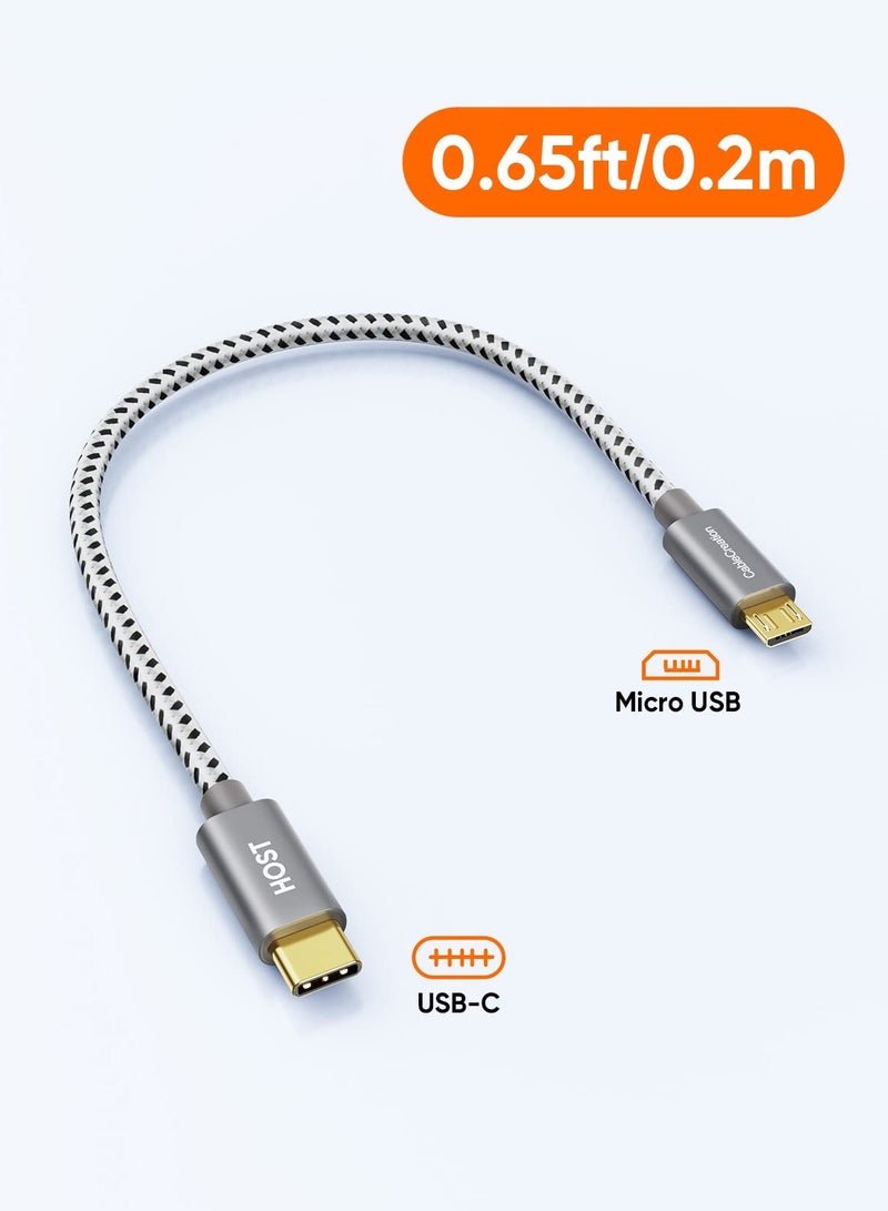 CableCreation Type Usb-c to Micro Usb 2.0 Cable 0.65ft Short Type C Cable for Galaxy S8 and S8 Plus - Image 2