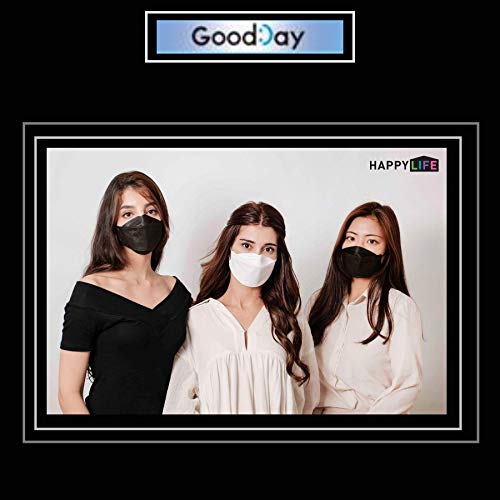FLEXMON (Pack of 10) Good Day Korea Black Disposable KF-94 Face Mask 4-Layer Filters Breathable Comfortable Protection, Protective Nose Mouth Covering Dust Mask Made in Korea. - Image 5
