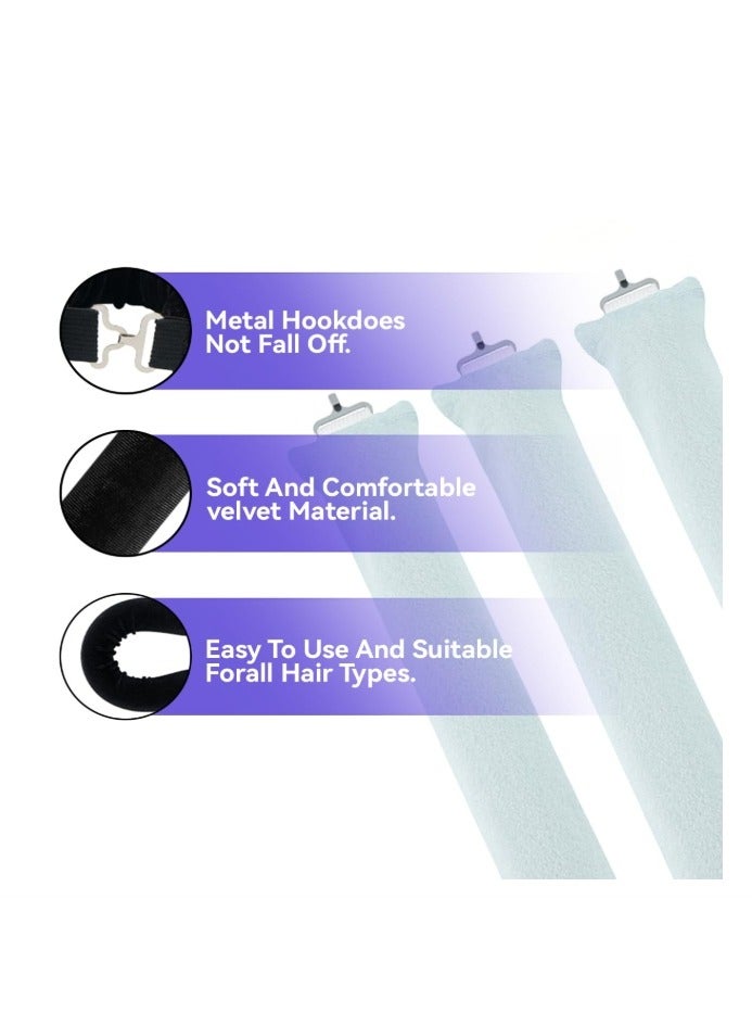 OASIS-TH 3 Pieces Heatless Hair Curler Overnight Rods Heatless Hair Curler,Heatless Curling for All Hair Types,No Heat Curlers Hair Curlers To Sleep Brown - Image 3
