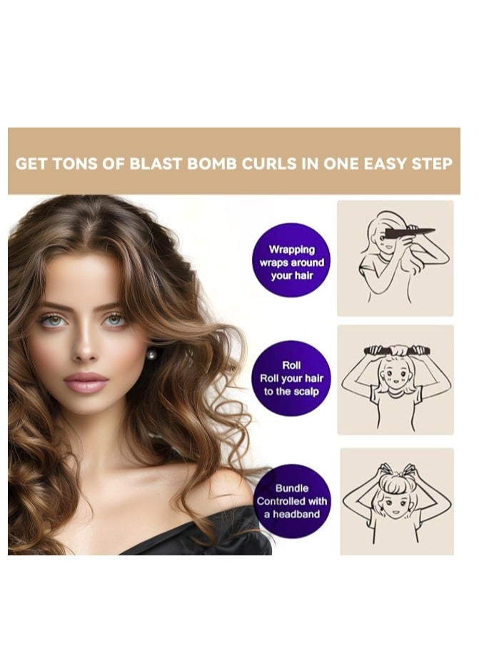 OASIS-TH 3 Pieces Heatless Hair Curler Overnight Rods Heatless Hair Curler,Heatless Curling for All Hair Types,No Heat Curlers Hair Curlers To Sleep Brown - Image 5