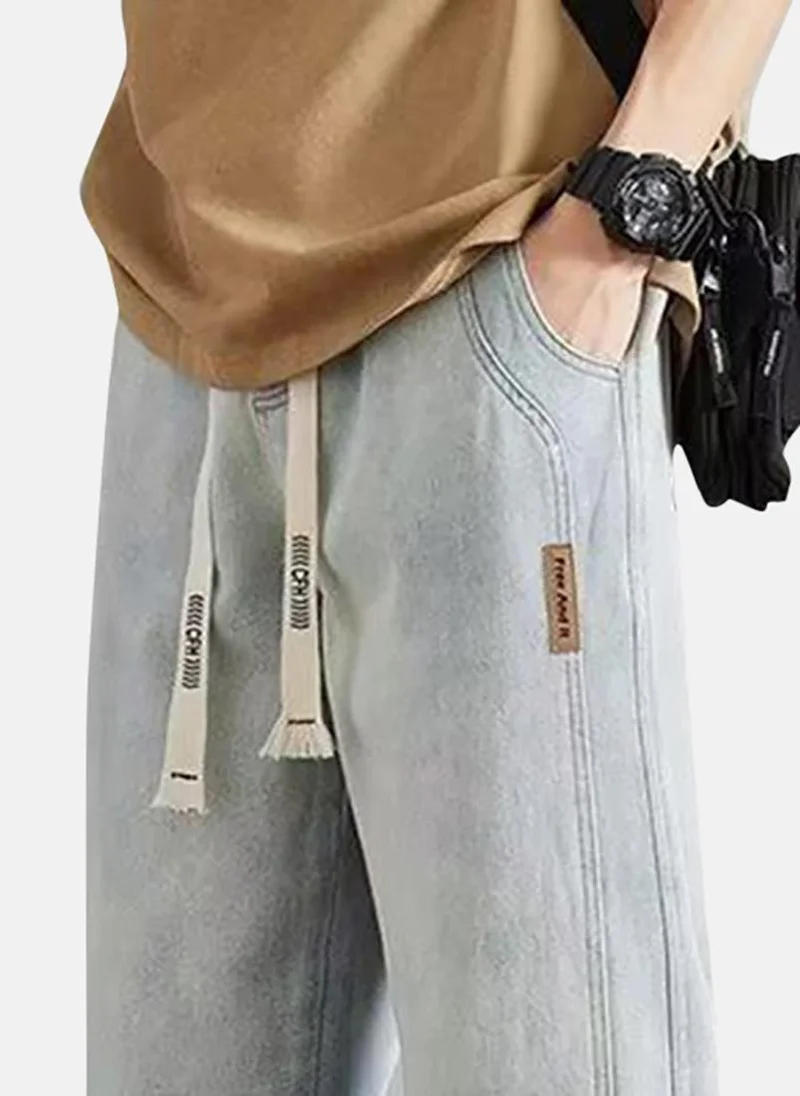 يونيكي Grey Straight Fit Mid-Rise Clean Look Stretchable Jeans