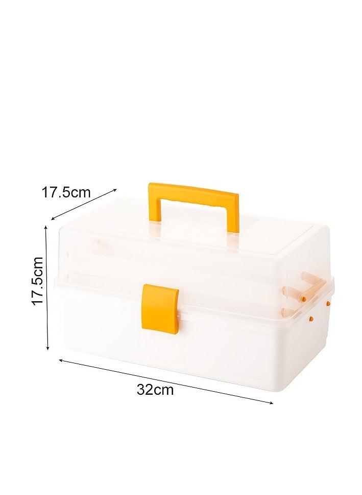 Alissa Plastic Makeup Drawers Organizer Cabinet 3 Tier Drawer Box Toys Stationery Storage Container Foldable 180° Flip Lid Organiser for Home Office Vanity Countop Cosmetics Drawer Storage Box - Image 5
