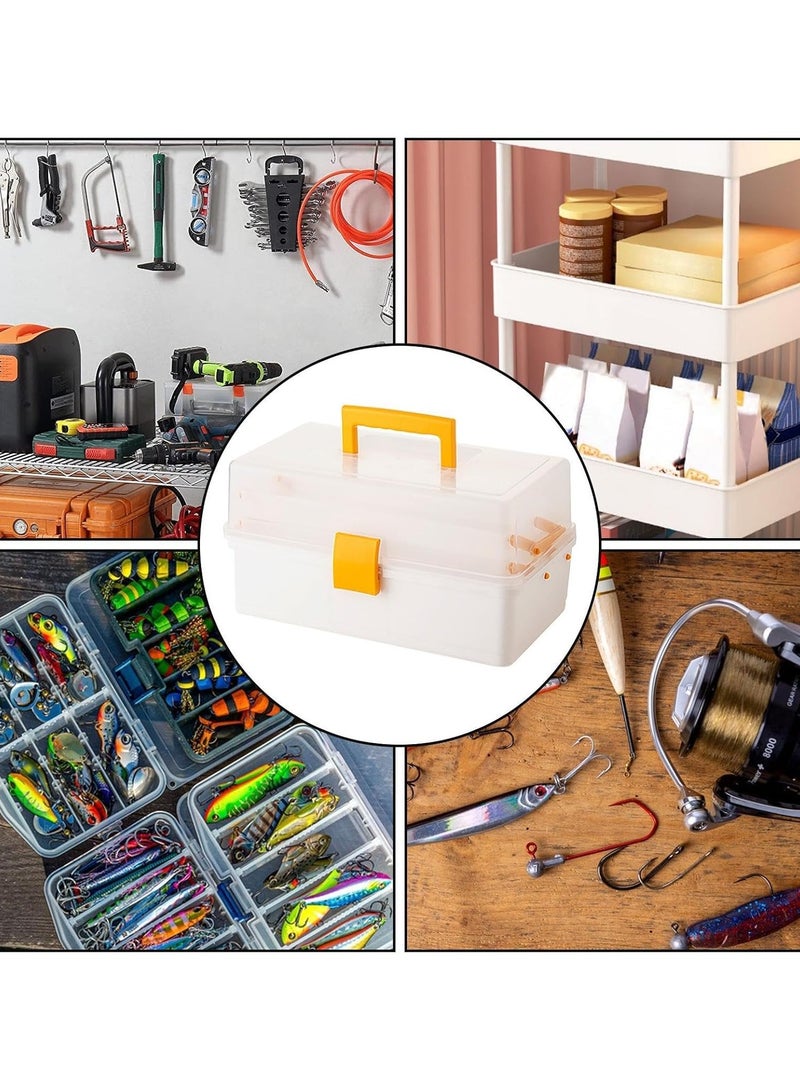 Alissa Plastic Makeup Drawers Organizer Cabinet 3 Tier Drawer Box Toys Stationery Storage Container Foldable 180° Flip Lid Organiser for Home Office Vanity Countop Cosmetics Drawer Storage Box - Image 4