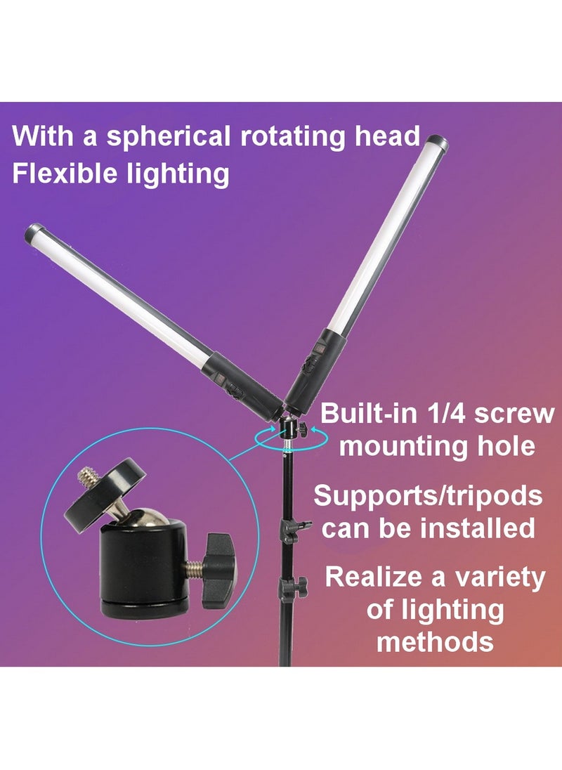 RATSAW - Handheld RGB Tube LED Video Light Stick Atmosphere Light Camera Light Built In Battery And Remote Control OLED Display Suitable for Various Scenes - Image 1
