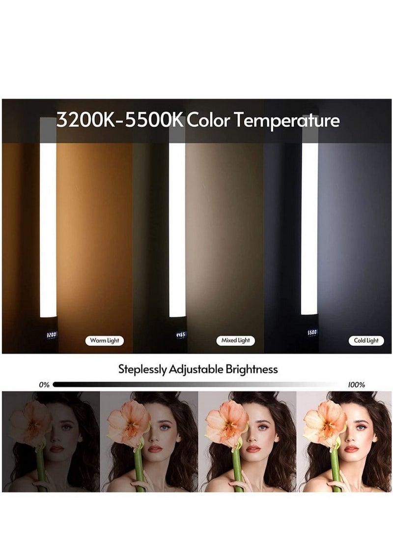 RATSAW - Handheld RGB Tube LED Video Light Stick Atmosphere Light Camera Light Built In Battery And Remote Control OLED Display Suitable for Various Scenes - Image 1