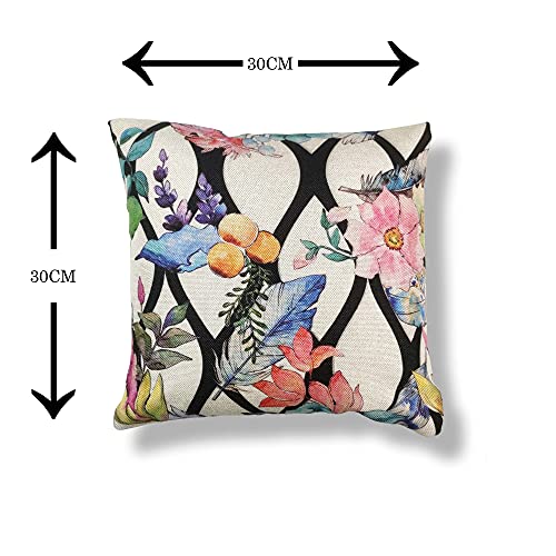 IM FAB® Jute 3D Printed Cushion Cover Set of 5 Pcs(12 X 12 Inchs or 30 x 30 cm) - Image 5