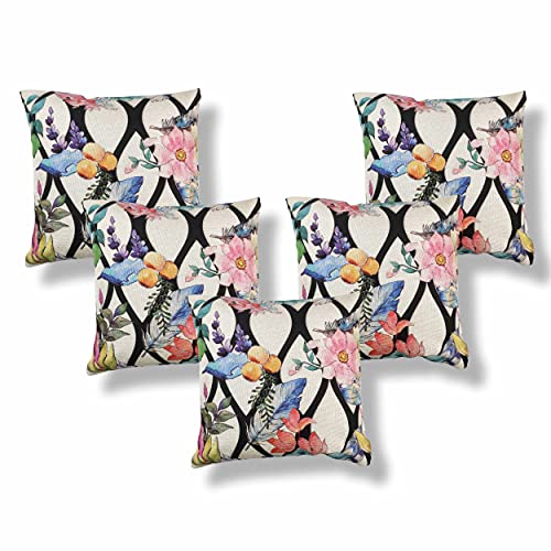 IM FAB® Jute 3D Printed Cushion Cover Set of 5 Pcs(12 X 12 Inchs or 30 x 30 cm) - Image 2