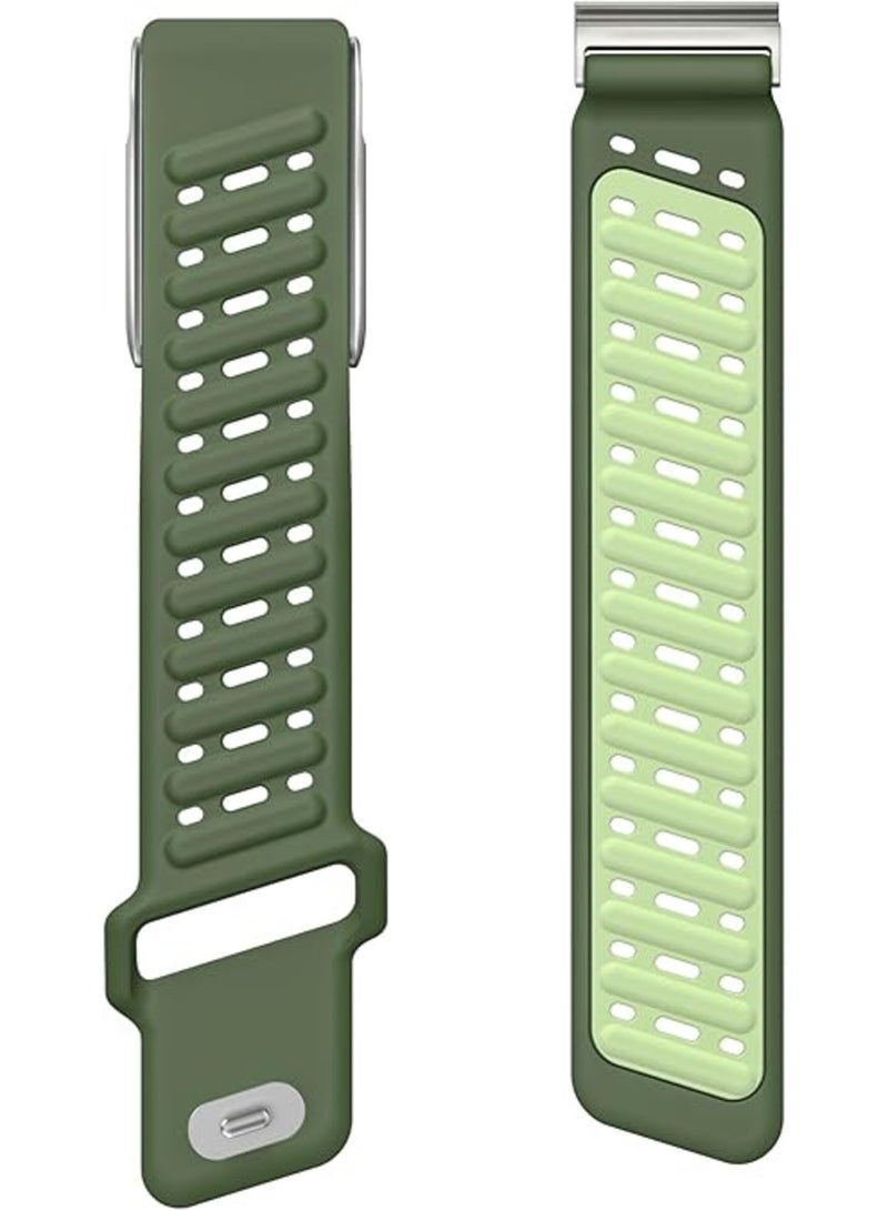 تمبو سوار سبورت فليكس سيليكون مُعدّل لجهاز هوب 5.0 لايف أم جي - متوافق مع تخطيط القلب أنه سوار مقاوم للماء والعرق مع موصل على شكل حرف U - ملحق لياقة بدنية فاخر | غير متوافق مع الجيل الرابع - Image 3