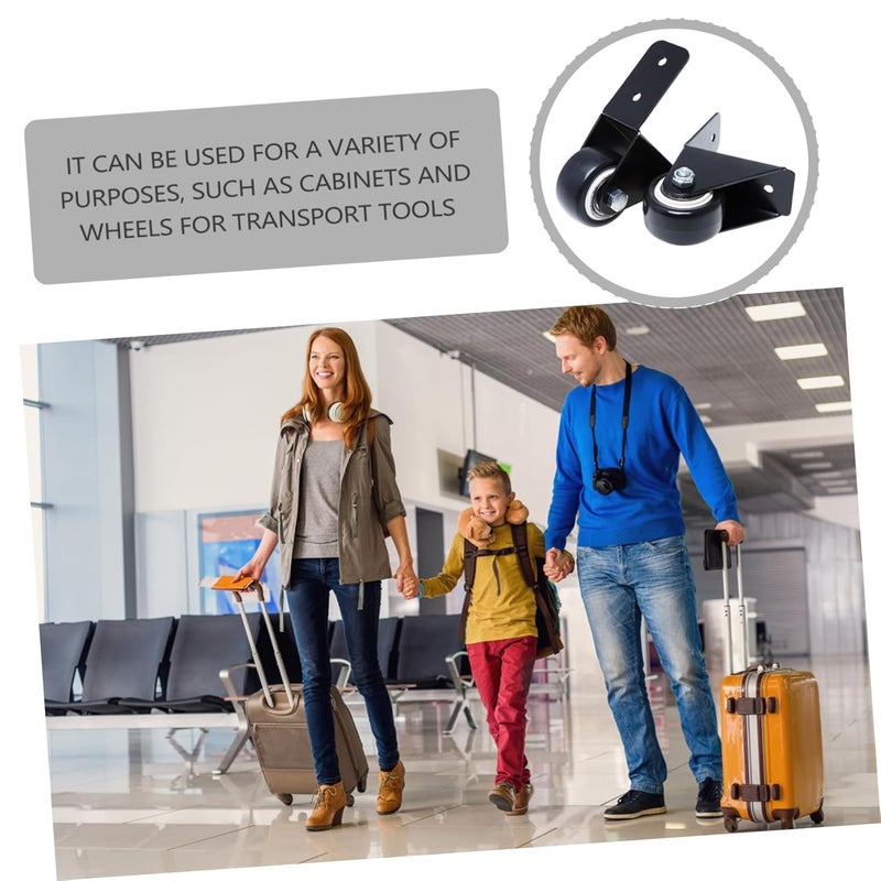 عجلات دواليب بديلة ثقيلة الوزن 2 قطعة للحقائب والأثاث والخزائن والمحامل الفولاذية الصناعية - Image 5