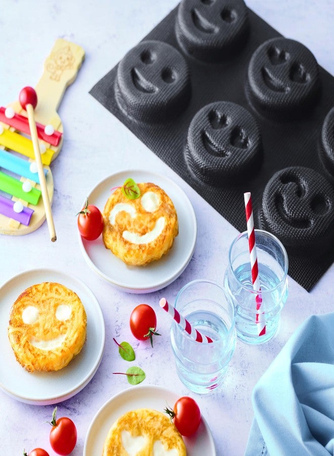 SILPAT Flexipan by Silpat® #1 Original Non-Stick Baking Mold Handcrafted in France Since 1965 - Trusted by World-Class Chefs - Certified Food Safe Flexipan® Technology (6 Smiley Emojis Mold) - Image 2