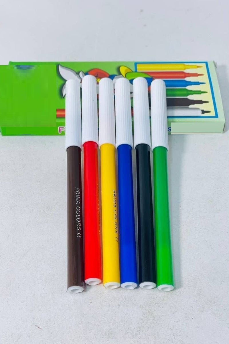 8-piece school supplies set (cartoon lock pencil case + 12 dual-ended brush pens + 2 ballpoint pens + 3 cartoon gel pens + 6 felt-tip pens + 1 cartoon ruler + laser star sticker) - Image 3