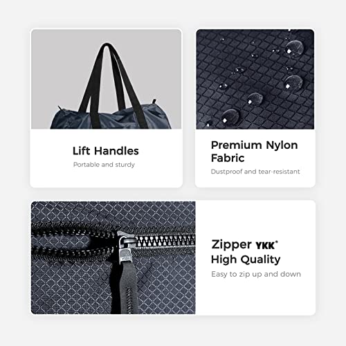 pack all Lightweight Travel Duffel Bag, Water-Resistant Sports Gym Bag, 32L Foldable Weekender Bag for Fitness, Hiking and Camping (Navy Blue) - Image 5