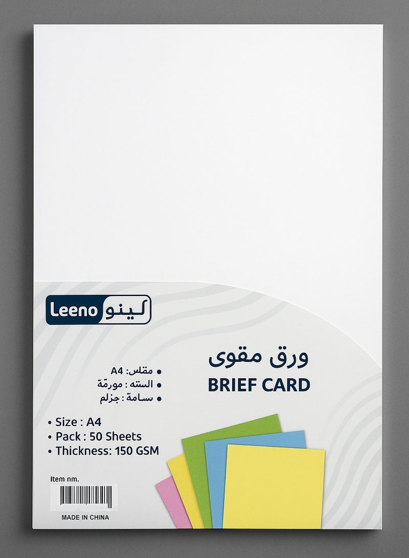 LEENO 50 Sheets A4 Brief Card