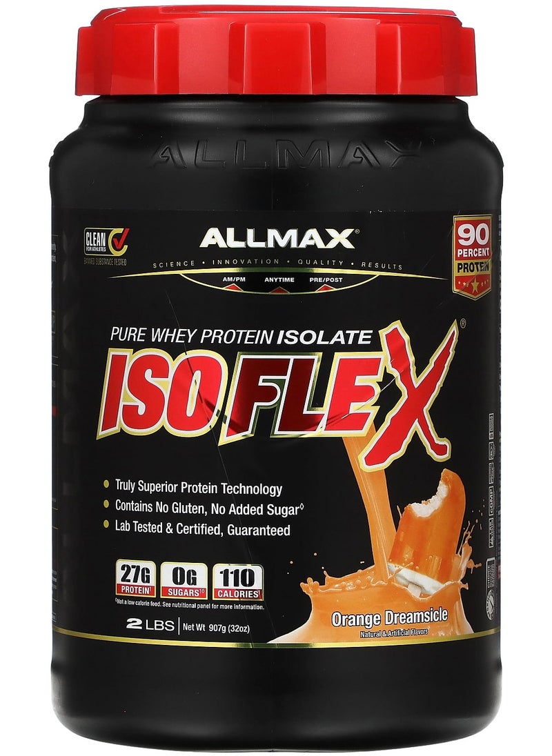 Allmax - Isoflex, 100% Pure Whey Protein Isolate, Orange Dreamsicle, 2 lbs (907 g) - Image 1