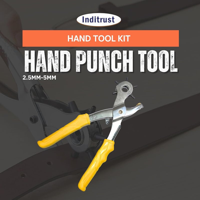Inditrust Inditrust punch hand tool kit for Leather Craft BeltWatch BandsBags Dog Collars and etc hole tool 25mm5mm  - Image 3