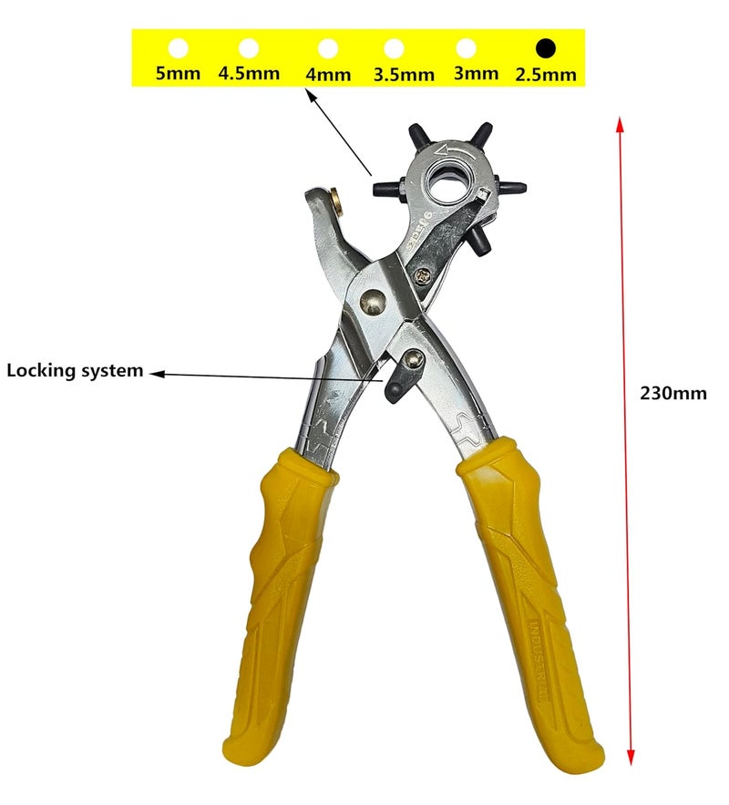 Inditrust Inditrust punch hand tool kit for Leather Craft BeltWatch BandsBags Dog Collars and etc hole tool 25mm5mm  - Image 2