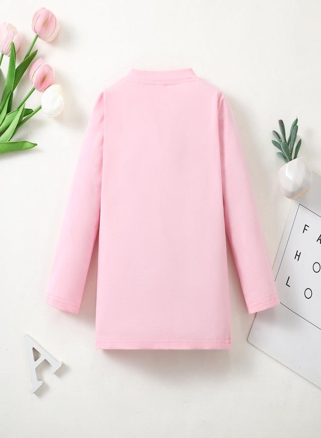 Magic Park 6M-14Y Baby Short Long Sleeve Tee Tops Toddler T-Shirt Kids Solid Color Shirts Boys Girls Casual Blouse (Long Tee Pink, 2-3 Years) - Image 2