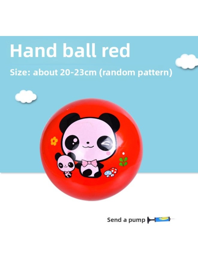 Children's Small Rubber Ball Children's Basketball Elastic Pat Ball Kindergarten Special 0-3 Years Old Baby Toy Ball-Color:Red Pat Ball (one Pump Per Id)  - Image 1
