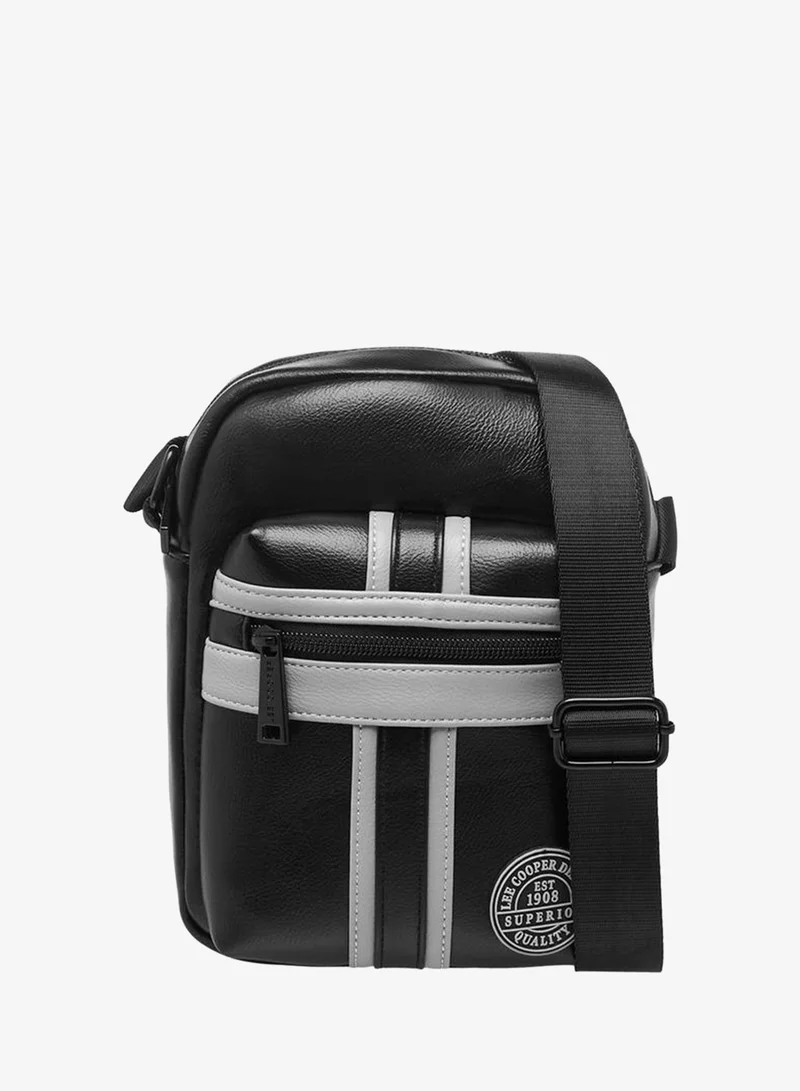 Lee Cooper Panelled Crossbody Bag with Zip Closure