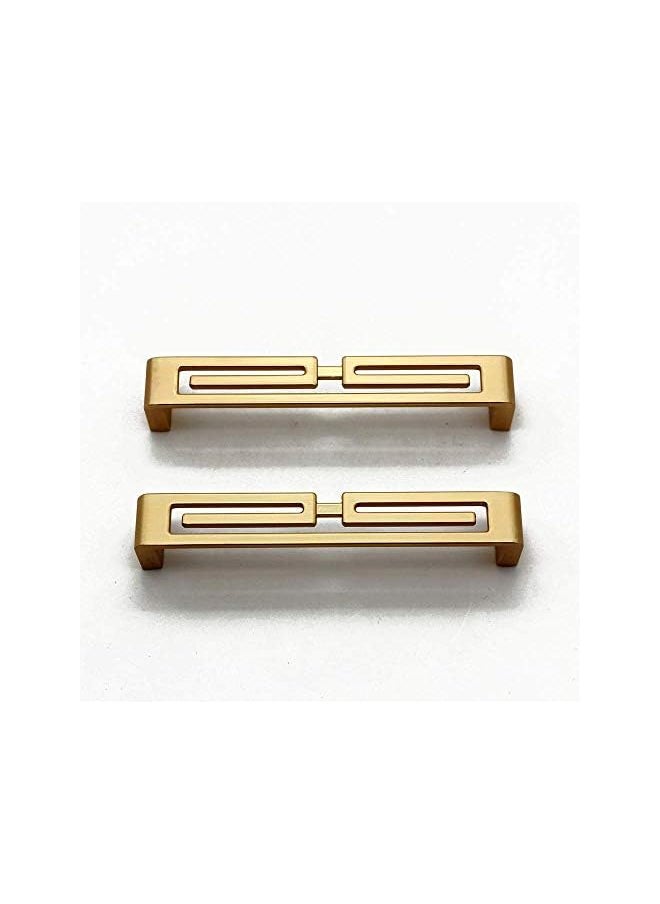 PROMASS promass 4 Pcs of Chinese Cabinet Hardware Handles, Drawer Pulls, Closet Handles Stylish Golden Copper Handles Double-Hole Handle  - Image 3