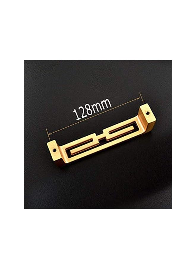 PROMASS promass 4 Pcs of Chinese Cabinet Hardware Handles, Drawer Pulls, Closet Handles Stylish Golden Copper Handles Double-Hole Handle  - Image 5