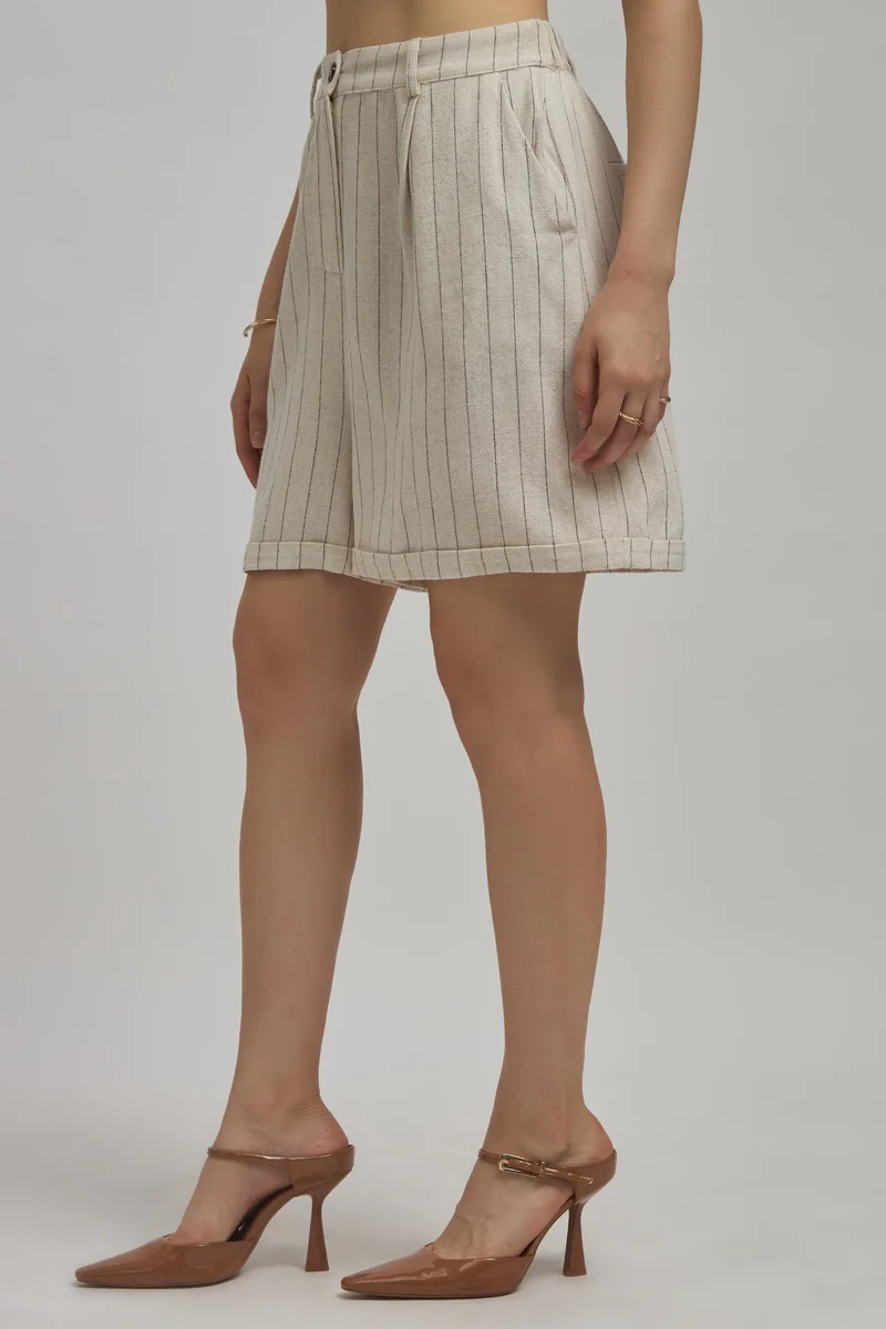 Virgio  Virgio Women Striped Loose Fit Technology Shorts for Women | Best Price UAE