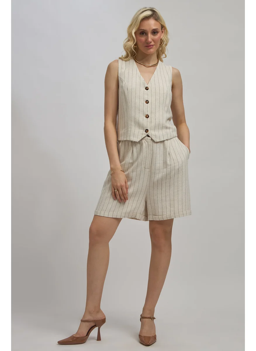 Virgio Virgio Women Striped Loose Fit Technology Shorts