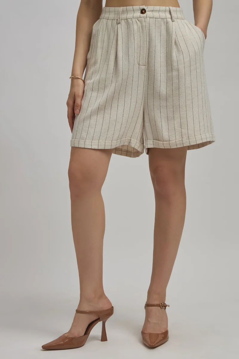 Virgio  Virgio Women Striped Loose Fit Technology Shorts for Women | Best Price UAE