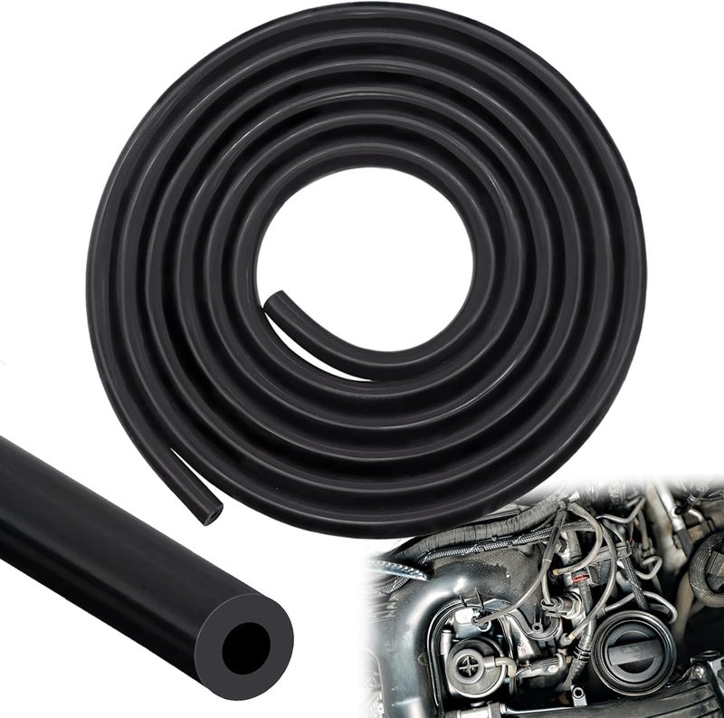 vvag 10 FT Vacuum Hose Automotive, Tubing Hose Silicone Pipe Vacuum Hose Kit Vacuum Tubing Hose Line Replacement Car Accessories for Car Truck SUV(Black) (3/16 Inch) - Image 1
