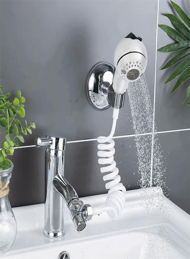 Zikra Salon Shampoo Shower Head for Sink, High Pressure Hairdressing Shower Nozzle, Pedicure Chair Shower Faucet Sprayer Attachment Replacement for Spa Hair Washing Dog Baby Bath - Image 4